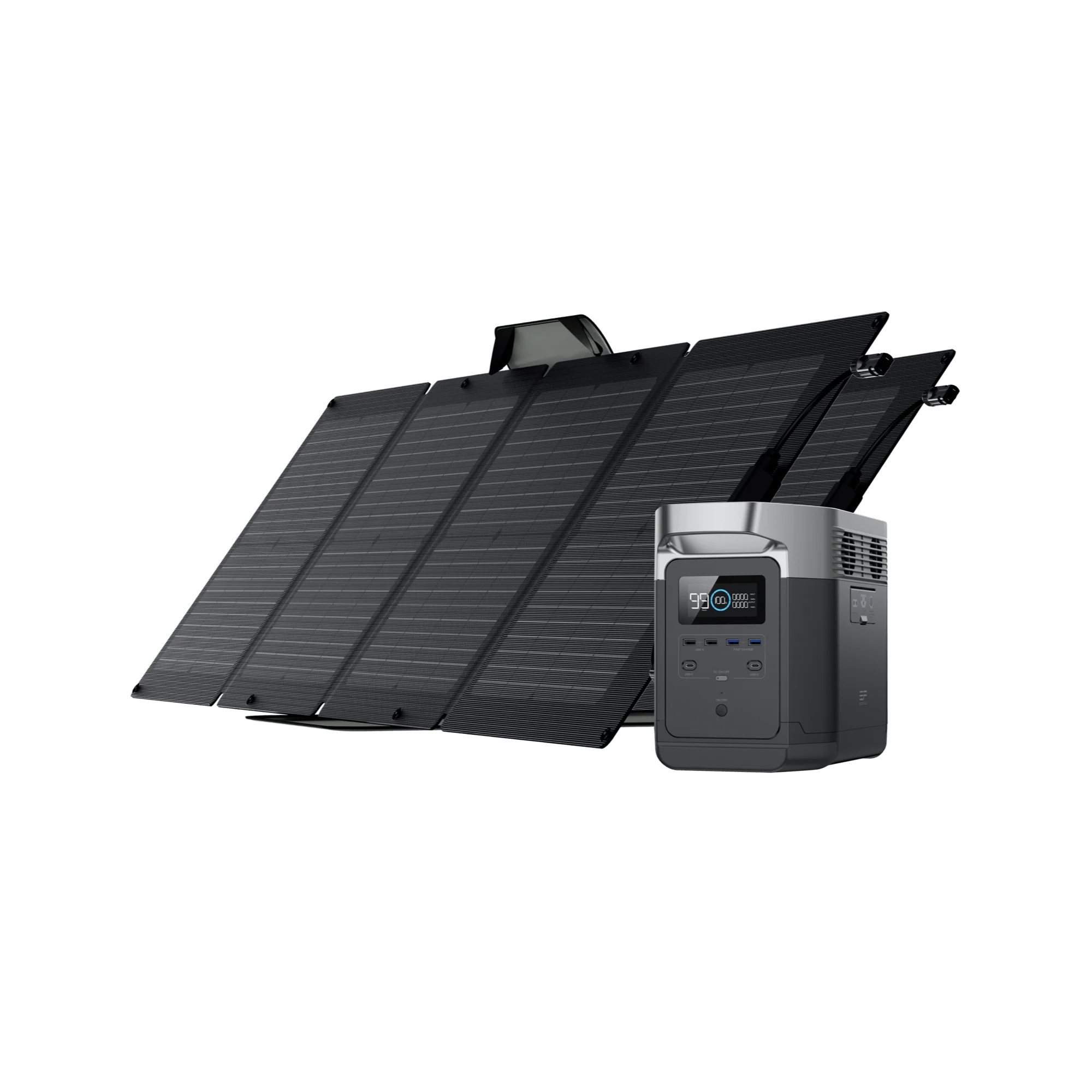 EcoFlow DELTA With Two 110W Portable Solar Panel 