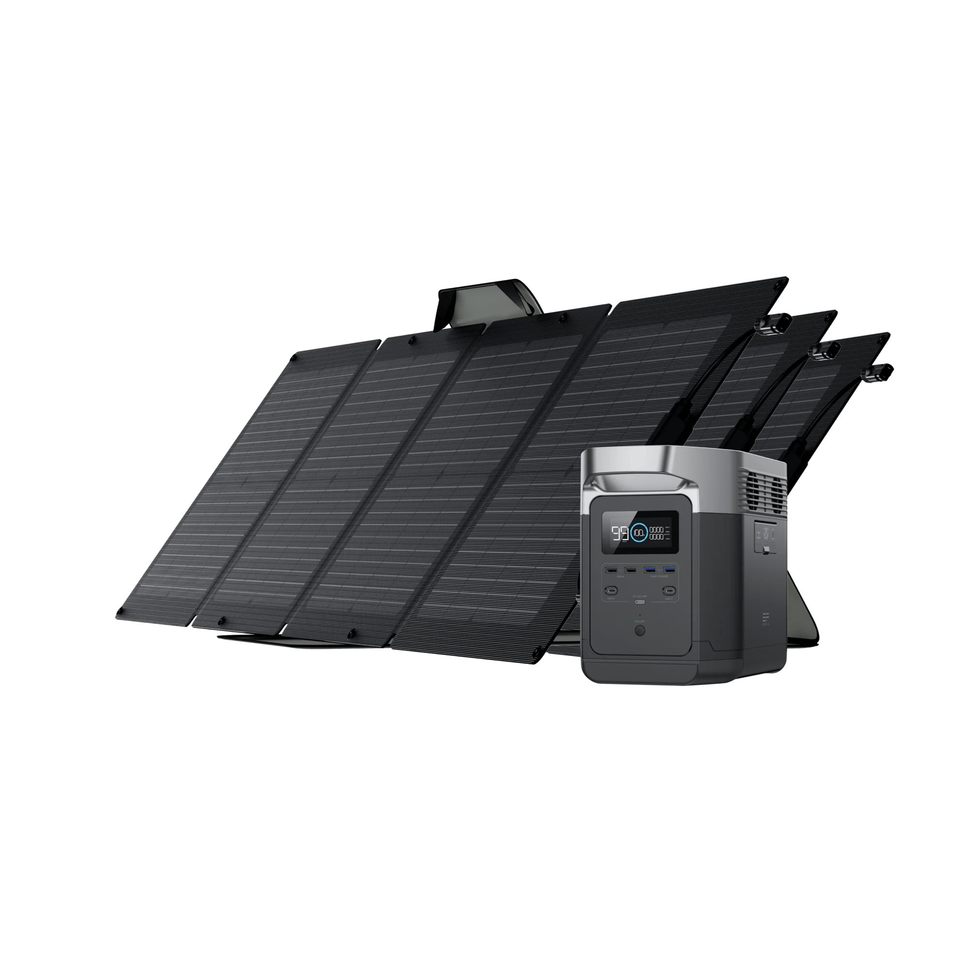 EcoFlow DELTA With Three 110W Portable Solar Panel 