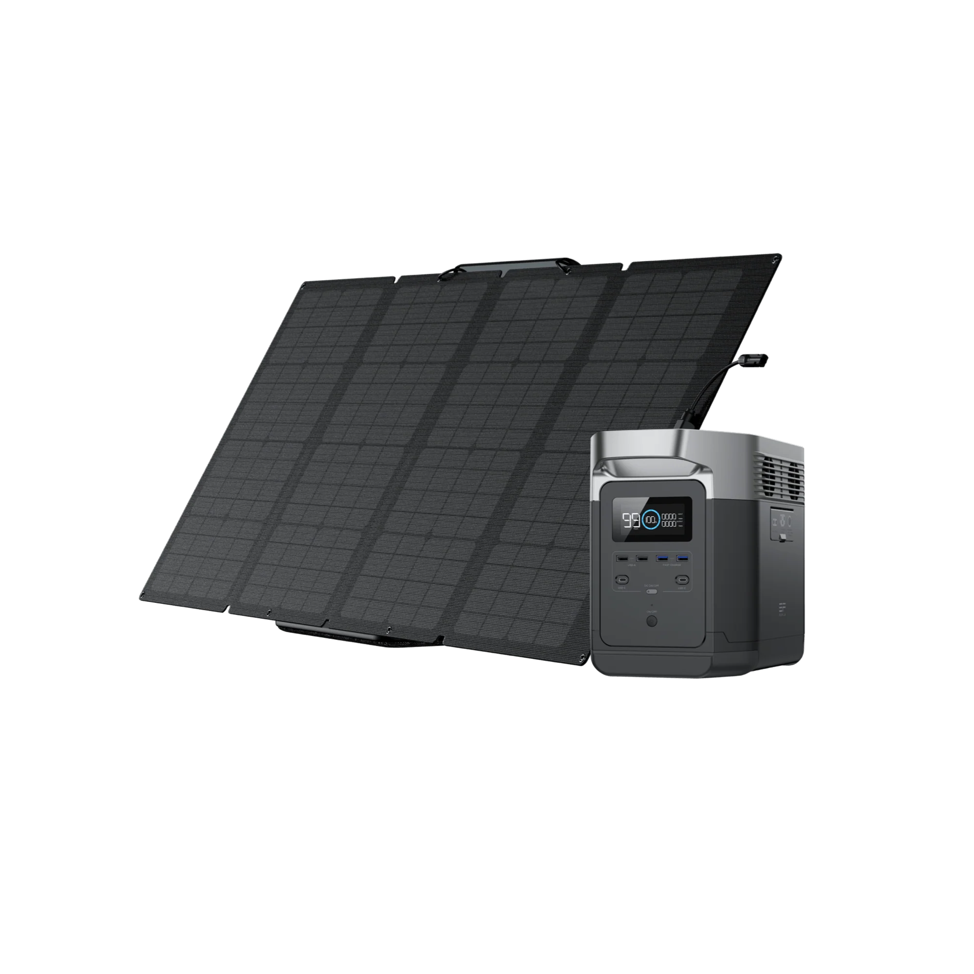 EcoFlow DELTA With 160W Portable Solar Panel