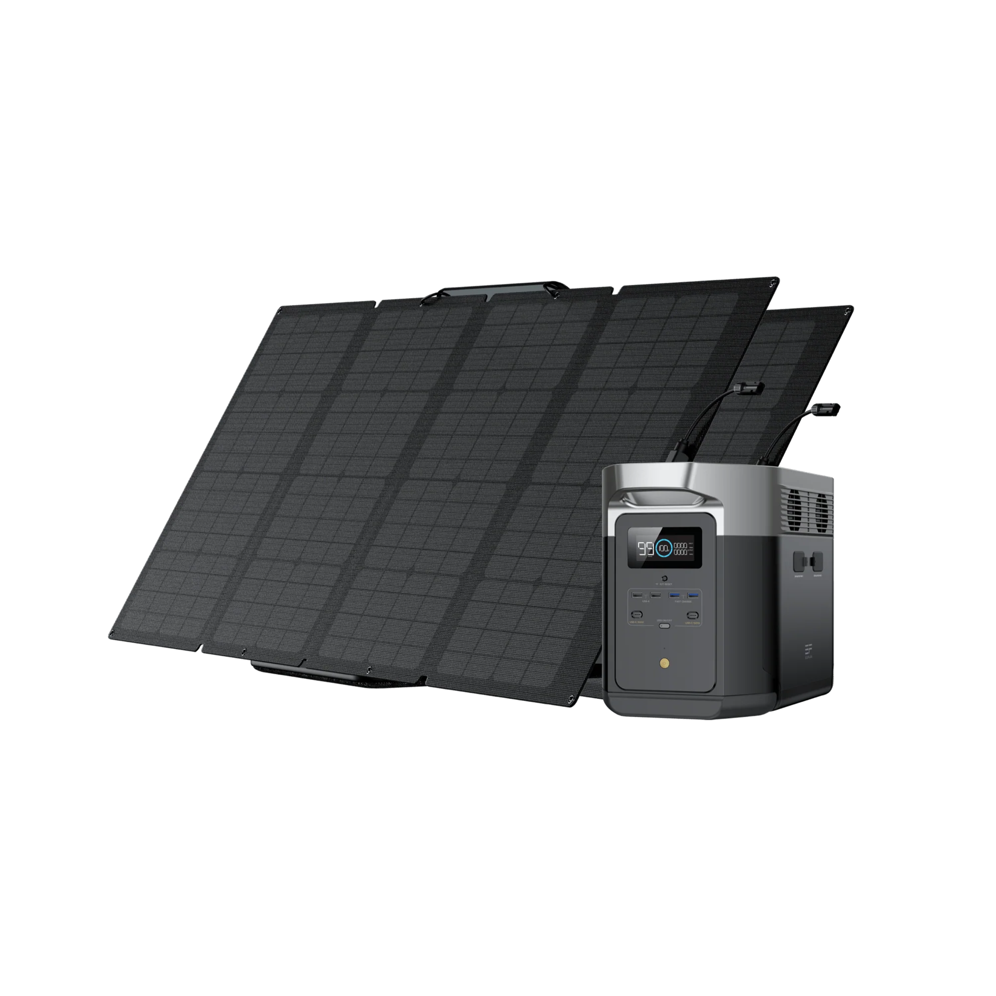 EcoFlow DELTA Max With Two 160W Portable Solar Panel