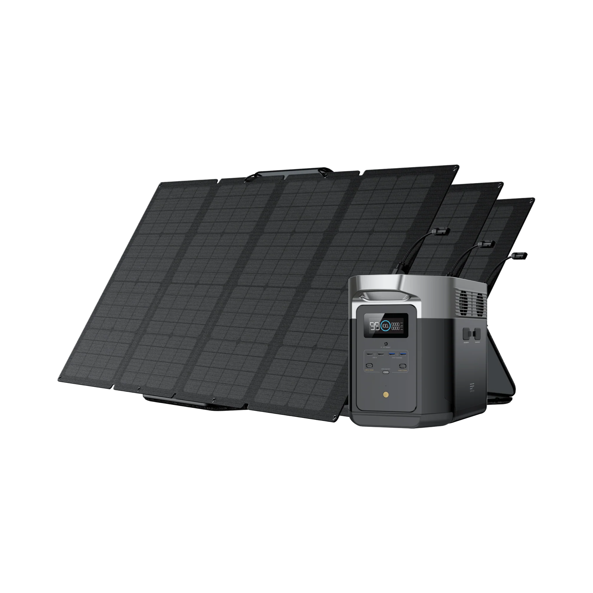 EcoFlow DELTA Max With Three 160W Portable Solar Panel