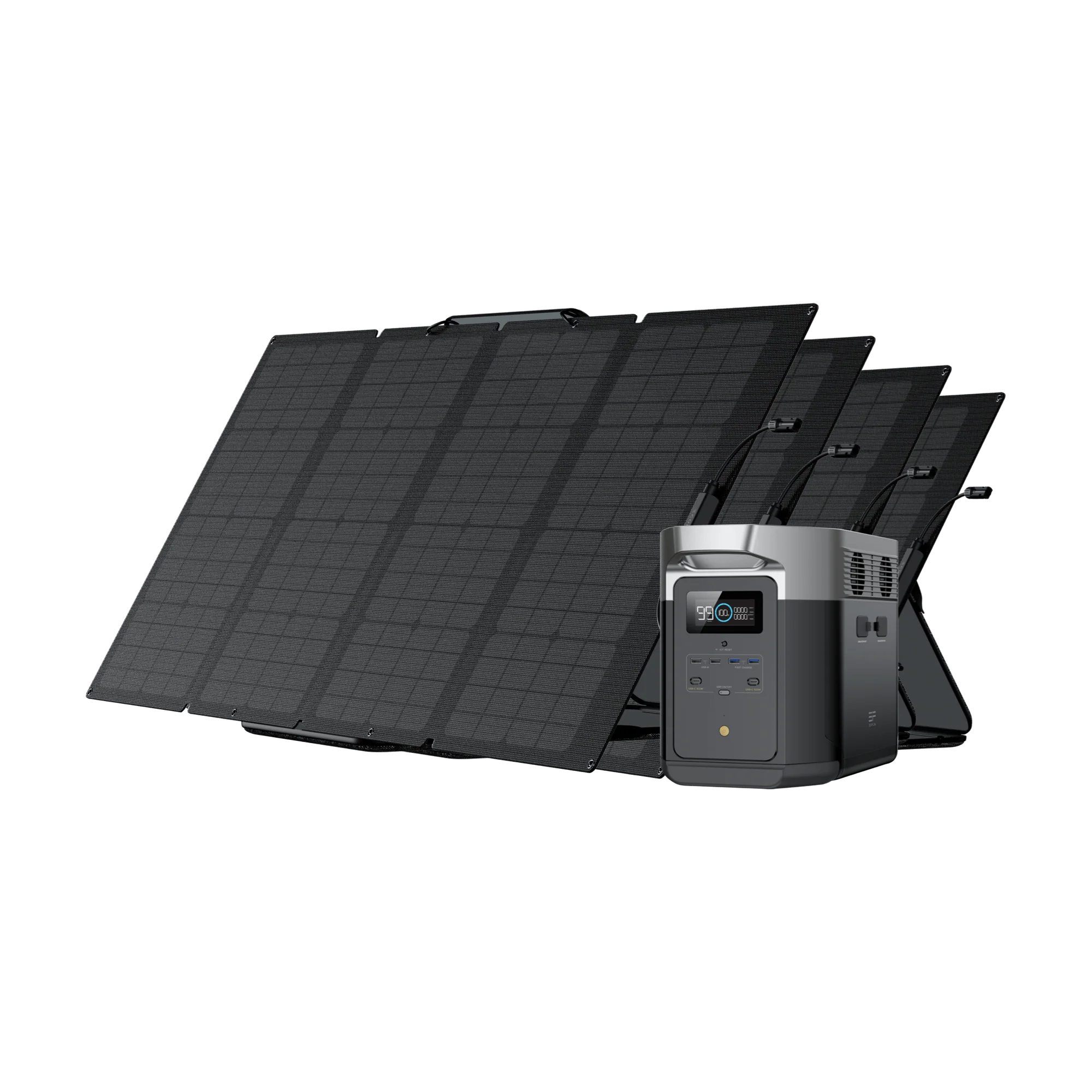 EcoFlow DELTA Max With Four 160W Portable Solar Panel