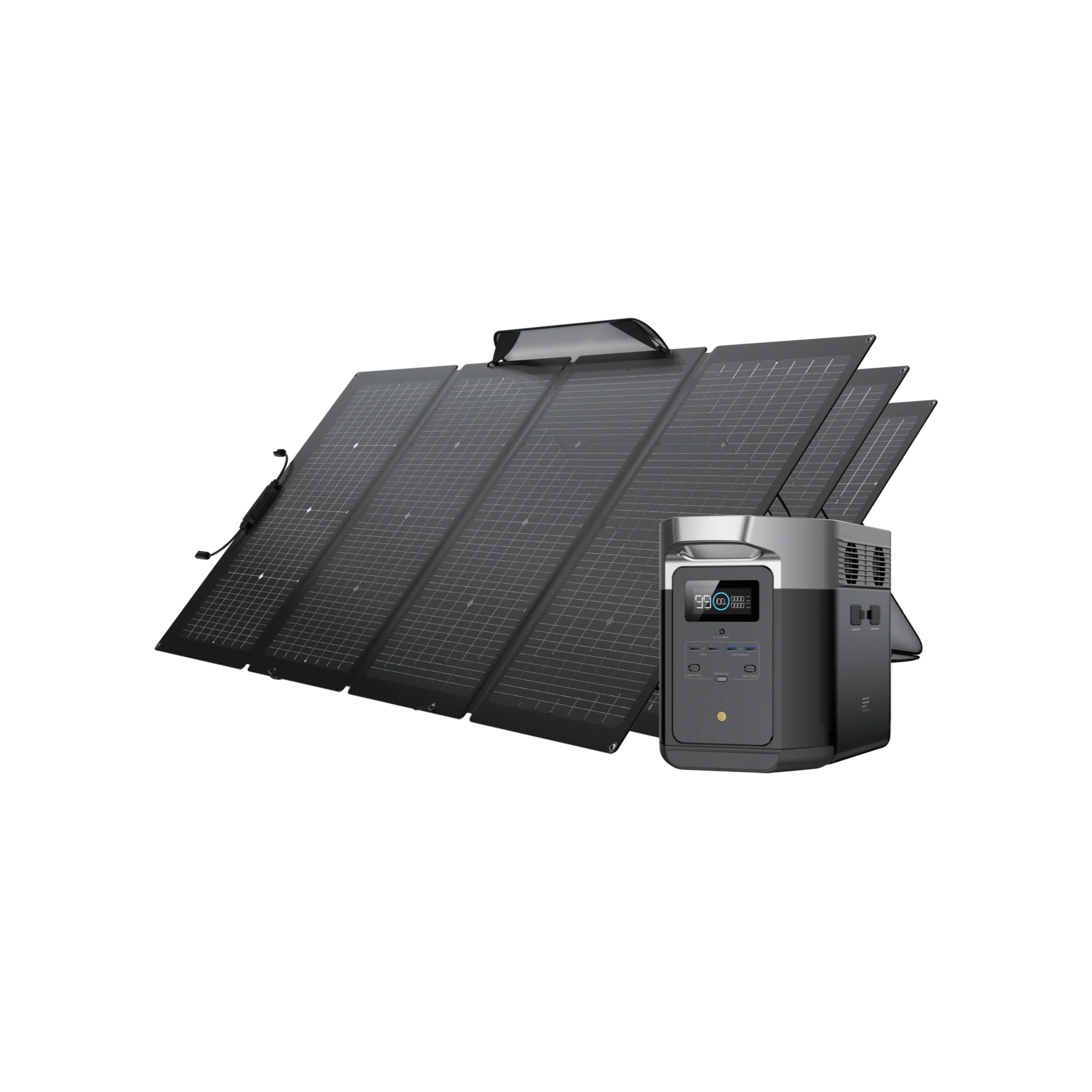 EcoFlow DELTA Max With Three 220W Portable Solar Panel