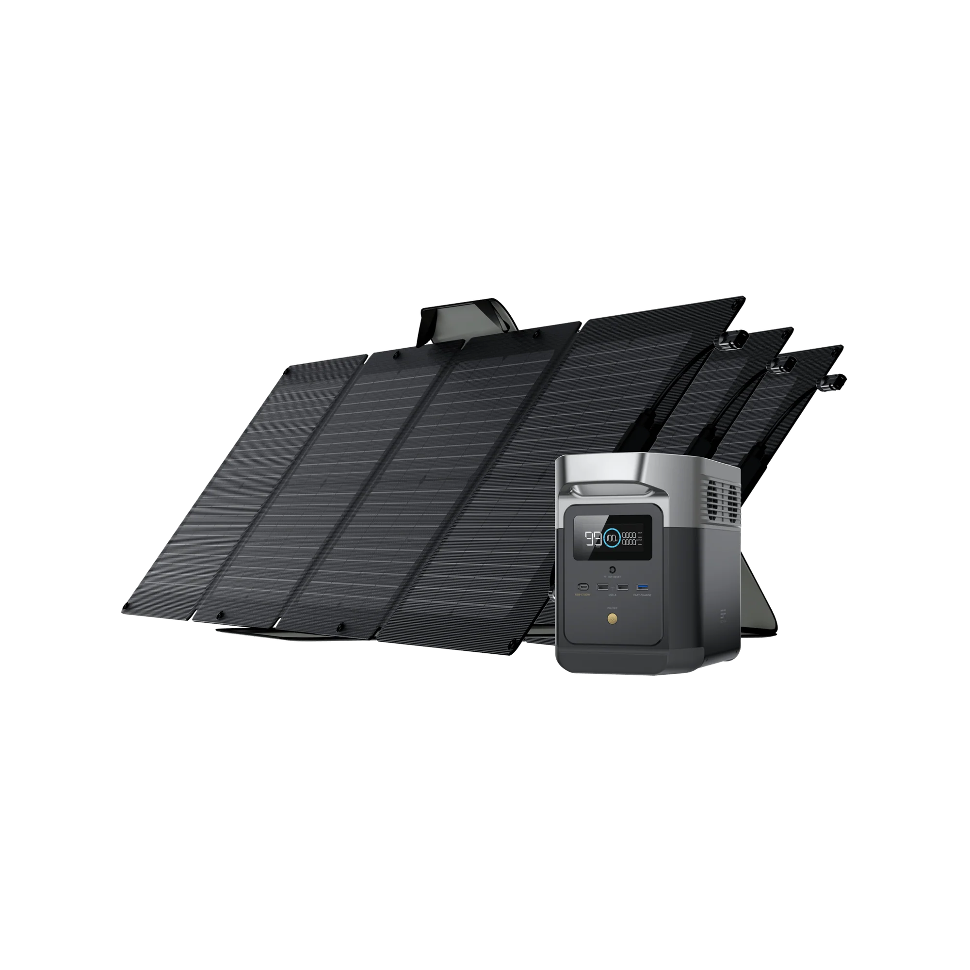 EcoFlow DELTA mini With Three 110W Portable Solar Panel