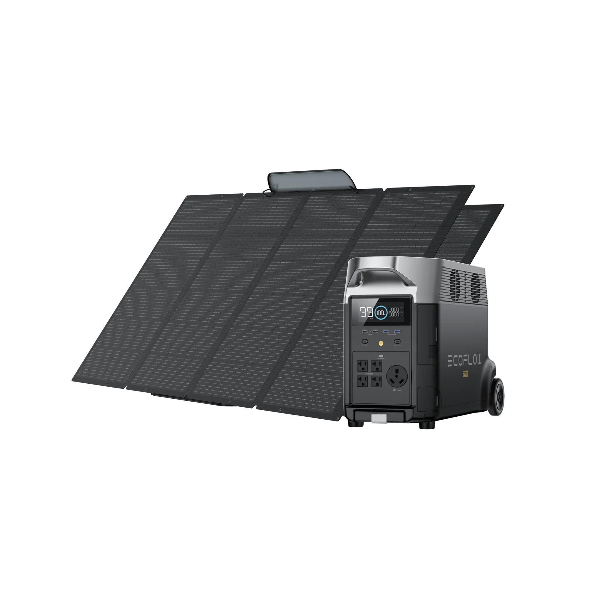 EcoFlow DELTA Pro With Three 400W Portable Solar Panel