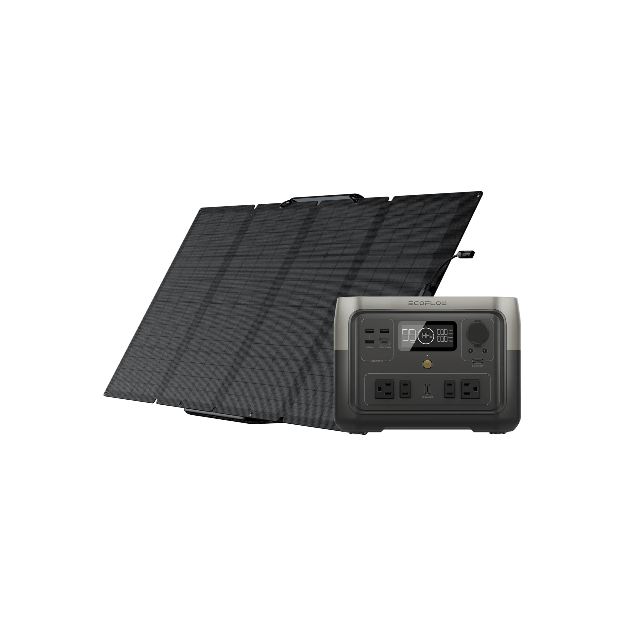 EcoFlow RIVER 2 Max With 160W Portable Solar Panel